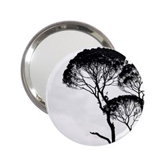 Silhouette Photo Of Trees 2 25  Handbag Mirrors