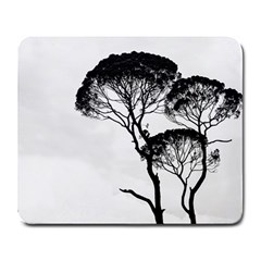 Silhouette Photo Of Trees Large Mousepads