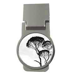 Silhouette Photo Of Trees Money Clips (round) 