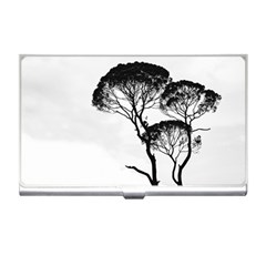 Silhouette Photo Of Trees Business Card Holder