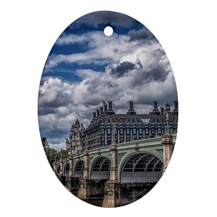 Architecture Big Ben Bridge Buildings Ornament (Oval)