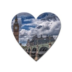 Architecture Big Ben Bridge Buildings Heart Magnet