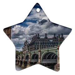 Architecture Big Ben Bridge Buildings Star Ornament (two Sides)