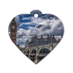 Architecture Big Ben Bridge Buildings Dog Tag Heart (one Side)