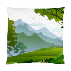 Forest Landscape Photography Illustration Standard Cushion Case (two Sides) by Sudhe