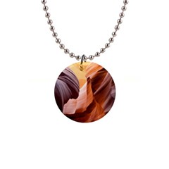 Light Landscape Nature Red 1  Button Necklace