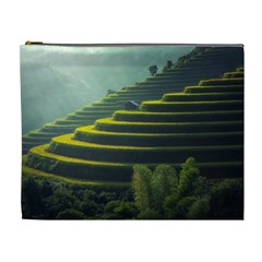 Scenic View Of Rice Paddy Cosmetic Bag (xl) by Sudhe