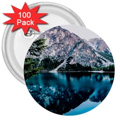 Daylight Forest Glossy Lake 3  Buttons (100 Pack) 