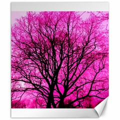 Pink Silhouette Tree Canvas 20  X 24 