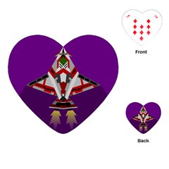 Toy Plane Outer Space Launching Playing Cards (heart)