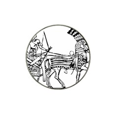 Line Art Drawing Ancient Chariot Hat Clip Ball Marker