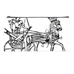 Line Art Drawing Ancient Chariot Pencil Cases