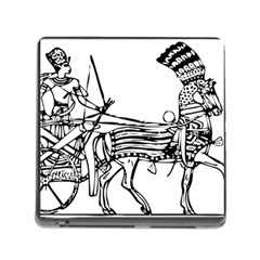 Line Art Drawing Ancient Chariot Memory Card Reader (square 5 Slot)