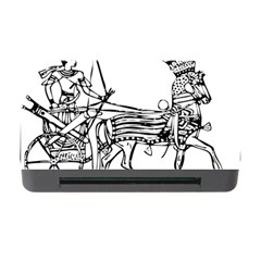 Line Art Drawing Ancient Chariot Memory Card Reader With Cf by Sudhe