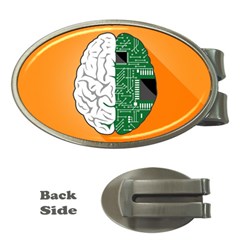 Technology Brain Digital Creative Money Clips (oval) 