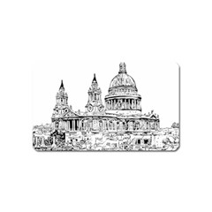 Line Art Architecture Church Magnet (name Card)