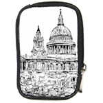 Line Art Architecture Church Compact Camera Leather Case Front