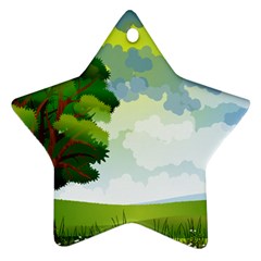 Landscape Nature Natural Sky Ornament (star)