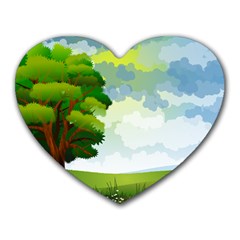 Landscape Nature Natural Sky Heart Mousepads by Sudhe