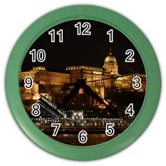 Budapest Buda Castle Building Scape Color Wall Clock