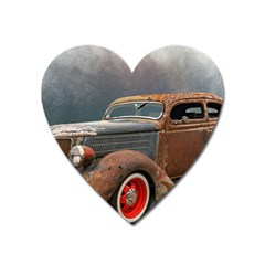 Auto Old Car Automotive Retro Heart Magnet