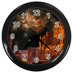 Geology Sand Stone Canyon Wall Clock (black)