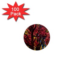 Autumn Colorful Nature Trees 1  Mini Magnets (100 Pack) 