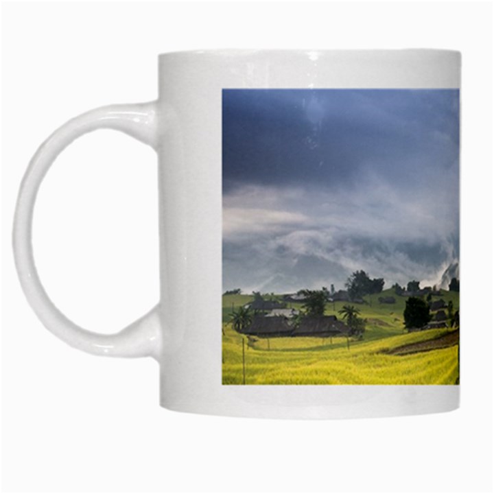 Vietnam Terraces Rice Silk White Mugs