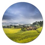 Vietnam Terraces Rice Silk Magnet 5  (Round) Front