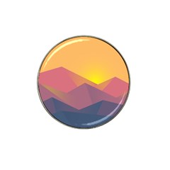 Image Sunset Landscape Graphics Hat Clip Ball Marker (4 Pack)