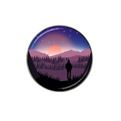 Dusk Sunset Dawn Sky Evening Hat Clip Ball Marker (4 Pack)