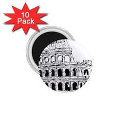 Line Art Architecture 1 75  Magnets (10 Pack) 