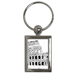 Line Art Architecture Key Chains (rectangle) 