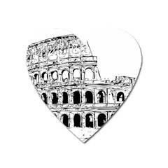 Line Art Architecture Heart Magnet by Sudhe