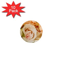 Roses Plate Romantic Blossom Bloom 1  Mini Magnet (10 Pack) 