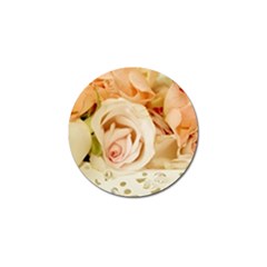 Roses Plate Romantic Blossom Bloom Golf Ball Marker (10 Pack)