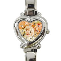 Roses Plate Romantic Blossom Bloom Heart Italian Charm Watch