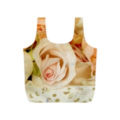 Roses Plate Romantic Blossom Bloom Full Print Recycle Bag (s) by Sudhe