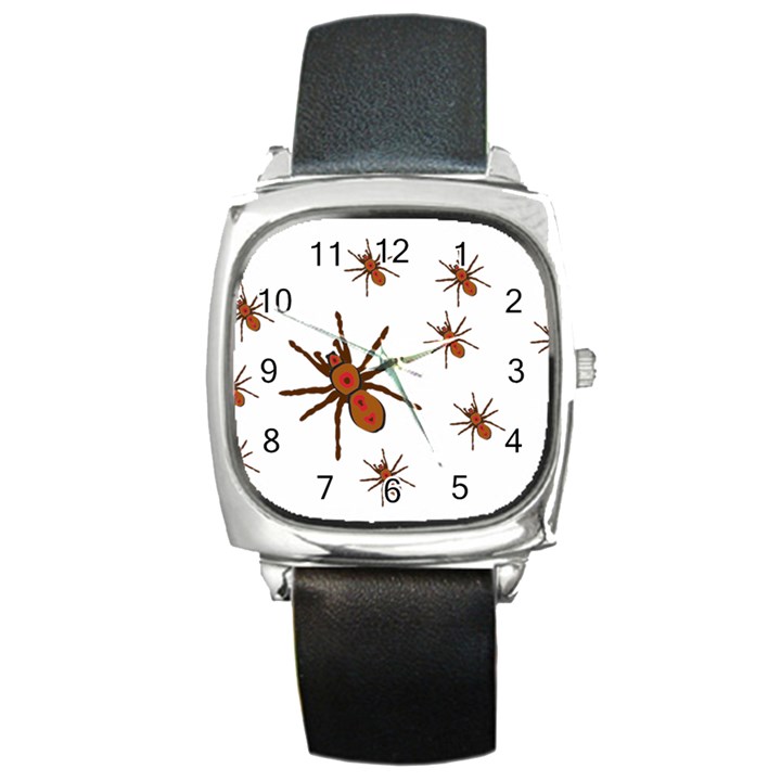 Nature Insect Natural Wildlife Square Metal Watch