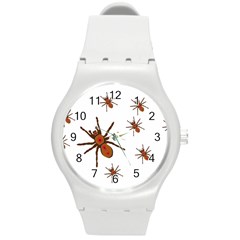 Nature Insect Natural Wildlife Round Plastic Sport Watch (m) by Sudhe