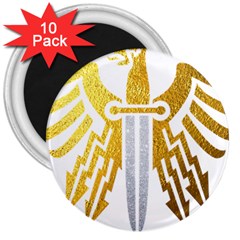 Knife Revenge Emblem Bird Eagle 3  Magnets (10 Pack) 