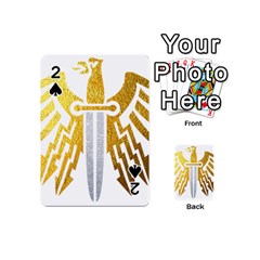 Knife Revenge Emblem Bird Eagle Playing Cards 54 (mini) by Sudhe