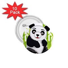 Giant Panda Bear 1 75  Buttons (10 Pack)