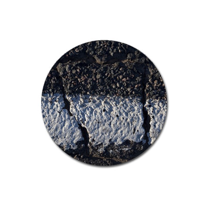 Asphalt road  Magnet 3  (Round)