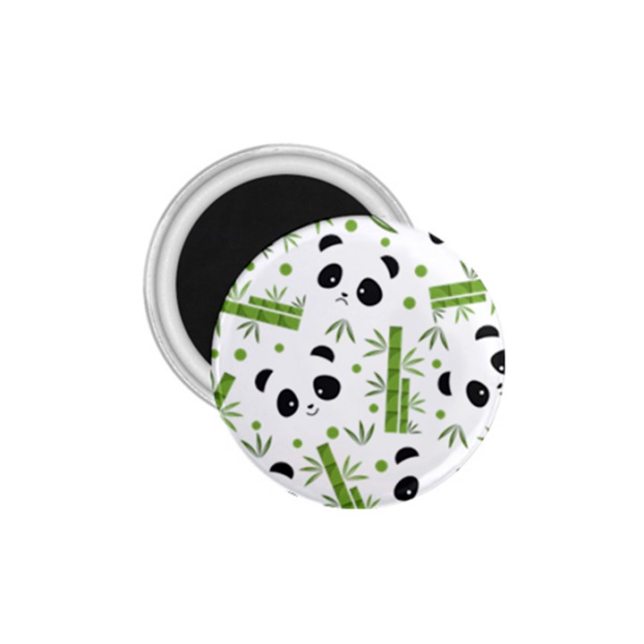 Giant Panda Bear Bamboo Icon Green Bamboo 1.75  Magnets