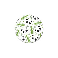 Giant Panda Bear Bamboo Icon Green Bamboo Golf Ball Marker