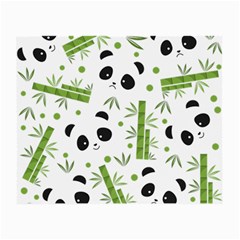 Giant Panda Bear Bamboo Icon Green Bamboo Small Glasses Cloth (2-side)
