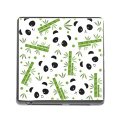 Giant Panda Bear Bamboo Icon Green Bamboo Memory Card Reader (square 5 Slot) by Sudhe