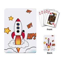 Rocket Cartoon Playing Cards Single Design