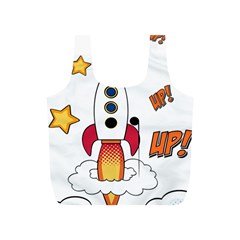 Rocket Cartoon Full Print Recycle Bag (s) by Sudhe